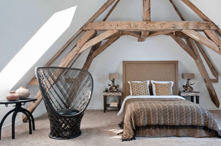Studio aménagée dans les combles de cette maison de campagne aménagement combles maison de campagne