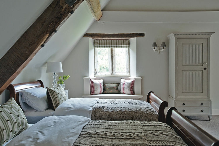 Chambre d’enfants dans le style rustique résidence de vacances rustique à la campagne