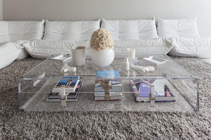 Mobilier design original et créatif table basse design intérieur blanc