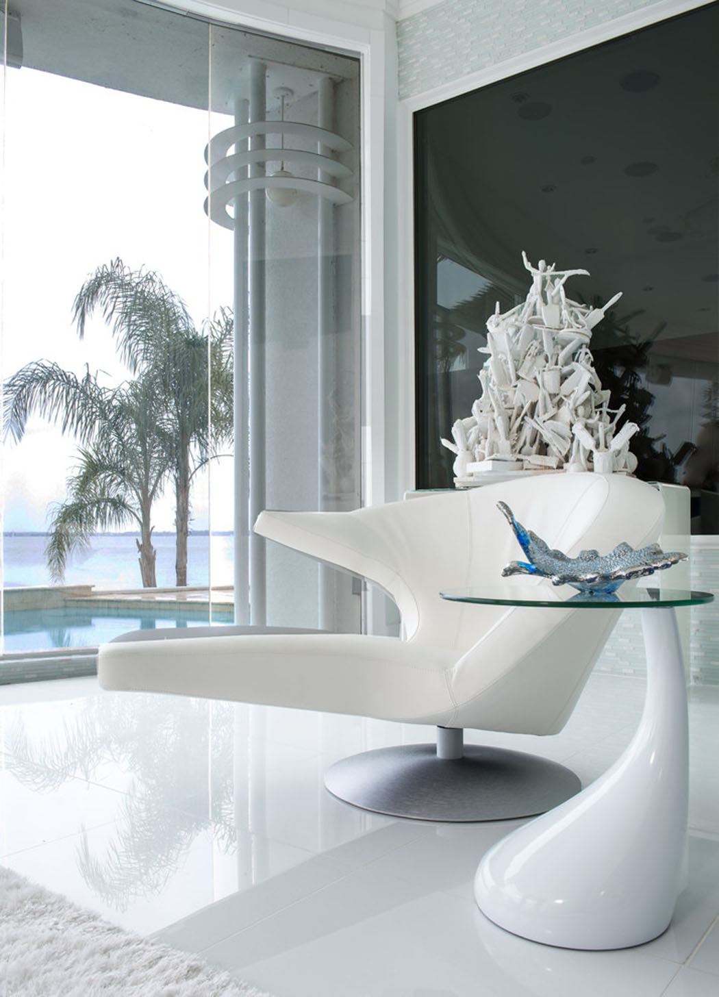 assise de design luxe en blanc villa de vacances