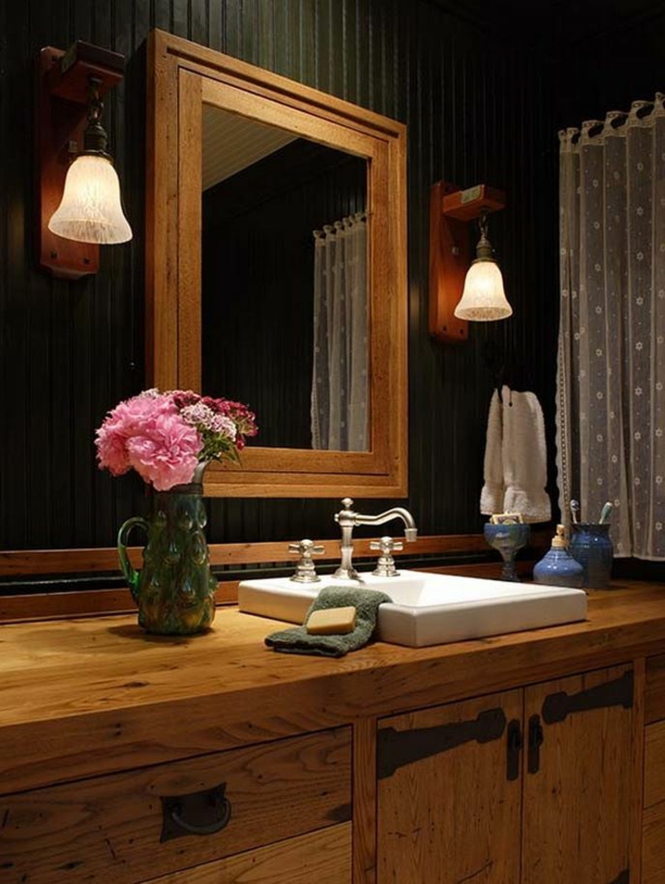 Mobilier rustique pour une salle de bain au charme authentique mobilier rustique résidence secondaire de campagne