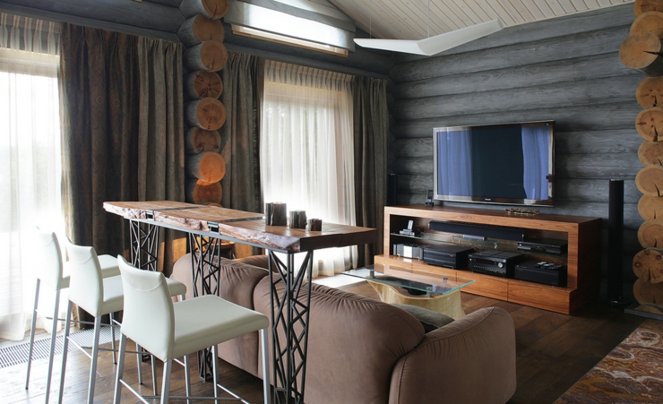 Le coin « séjour » moderne et rustique à la fois intérieur design moderne maison en bois