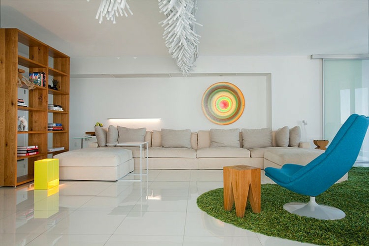Le séjour de l’appartement de ville à Aventura séjour maison moderne contemporaine appartement de ville