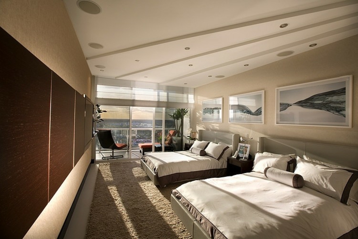 Une des quatre chambres de cet appartement avec vue vue sur mer appartement de vacances