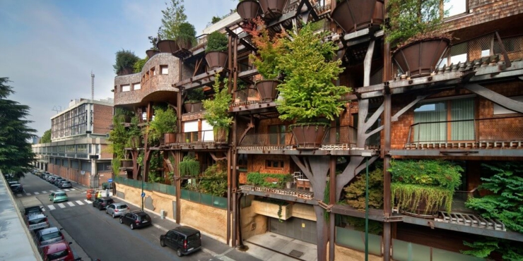 Façade en bois de cet immeuble à l’inspiration écologique immeuble écologique appartements