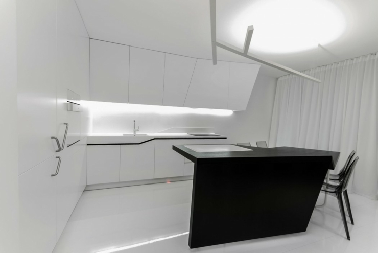 Intérieur design simple et minimaliste pour cette cuisine cuisine minimaliste placards lisses