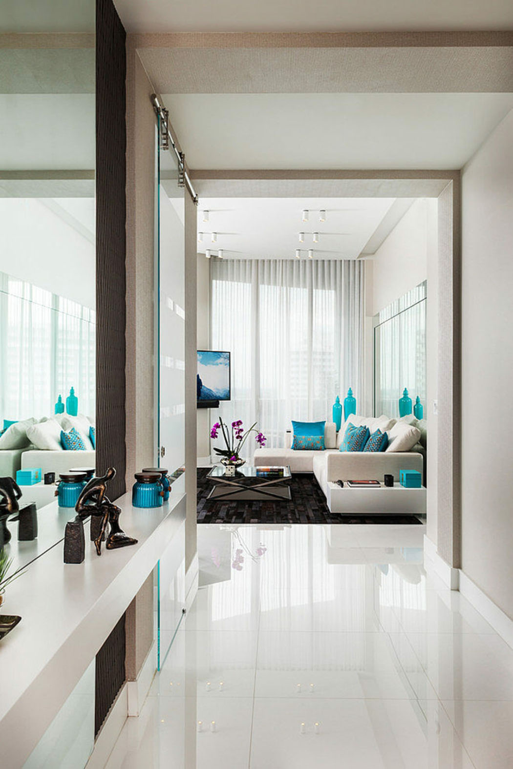 intérieur lumineux moderne appartement luxe