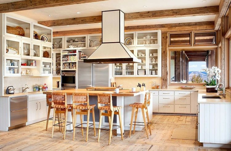 cuisine accueillante design déco montagnard