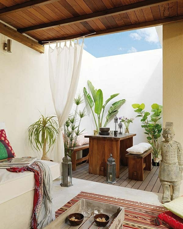 Le petit patio aménagé à la décoration design éclectique bel appartement moderne patio