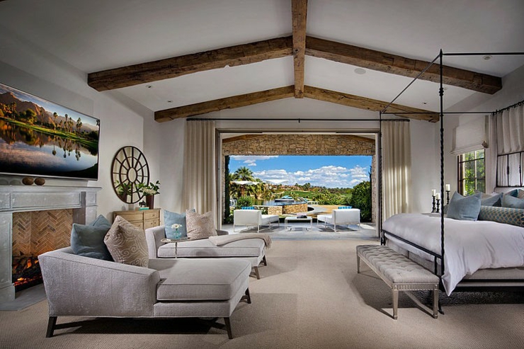 Seconde chambre à coucher de cette belle demeure californienne résidence secondaire de prestige en californie