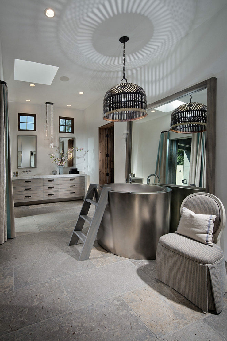 Salle d’eau très design rustique original salle de bains unique design intérieur prestige