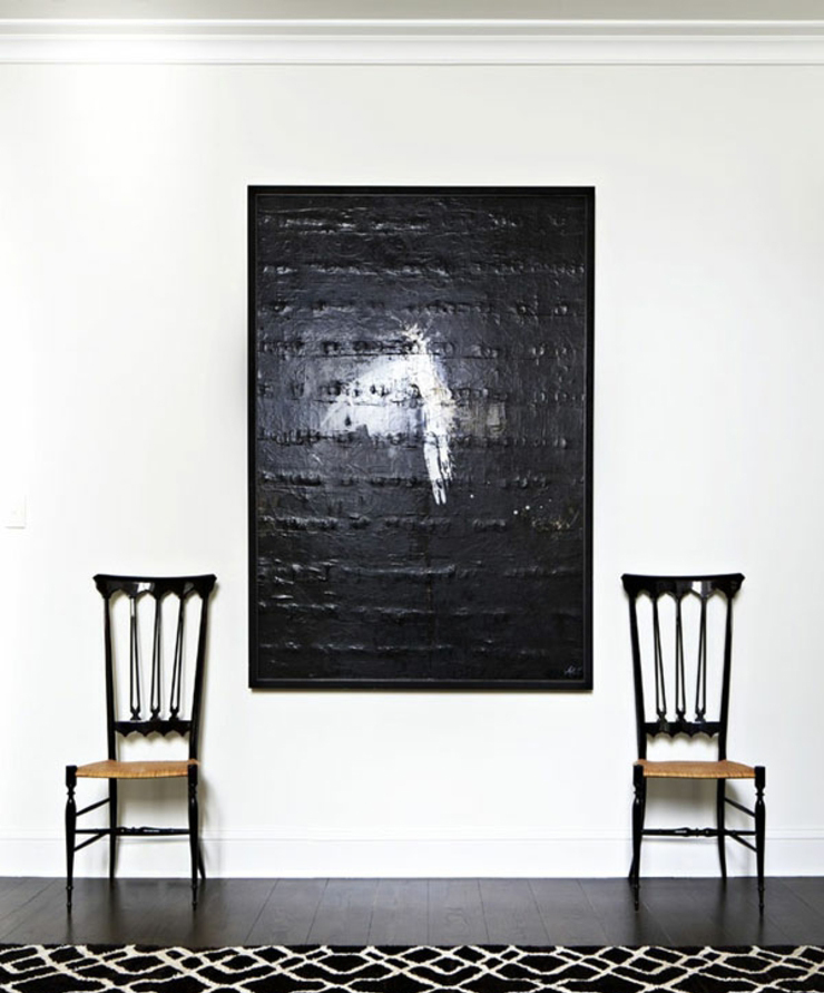 Déco intérieure en noir et blanc de cette maison moderne melbourne maison moderne de ville originale