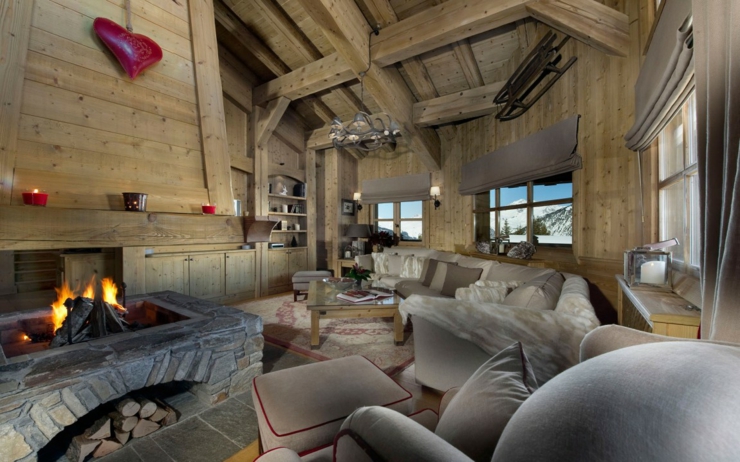Séjour rustique du chalet de luxe – Les Sorbiers séjour luxe chalet de ski courchevel