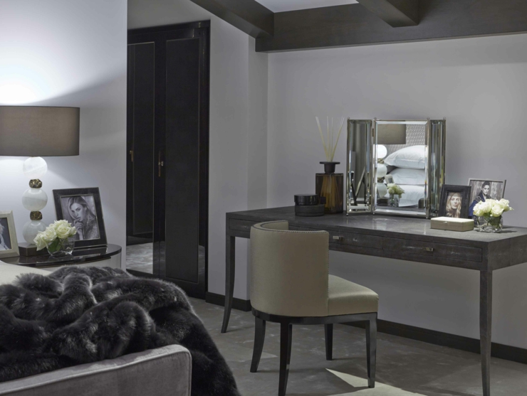Tissus élégants, couleurs tendances pour une ambiance chic chambre glamour résidence de haut standing