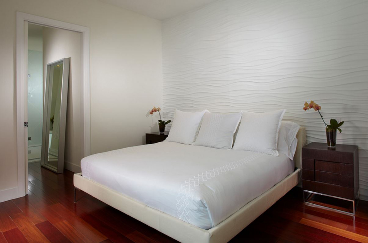 chambre à coucher minimaliste villa de luxe