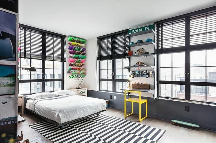 La chambre de l’adolescent dans le style « urbain » chambre d'ado décoration sympa