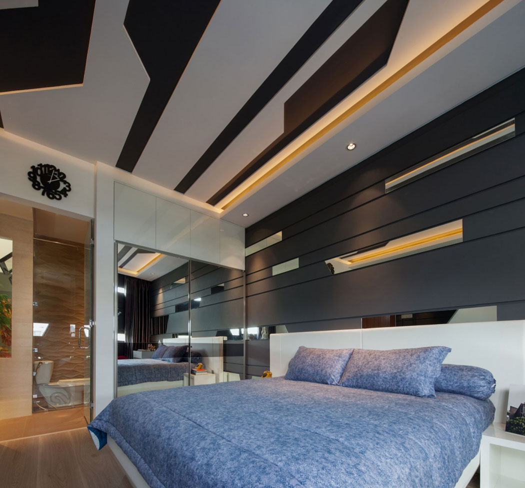 Chambre d’amis avec salle de bains privative et un grand lit double chambre d'amis lit double maison résidentielle luxe