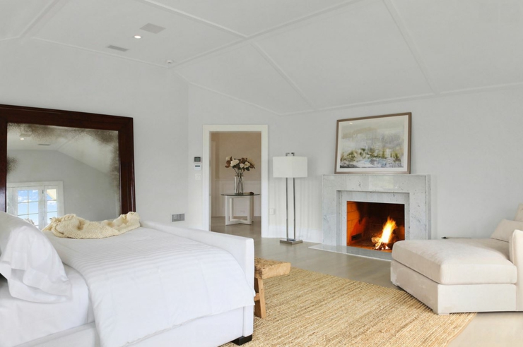 spacieuse chambre cheminée luxe