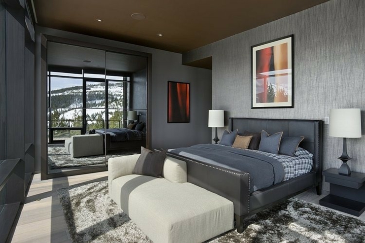 Chambre originale et luxueuse en gris chambre luxe chalet de ski