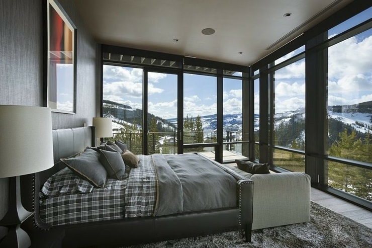 Chambre à la vue panoramique à couper le souffle chalet de montagne chambre à vue