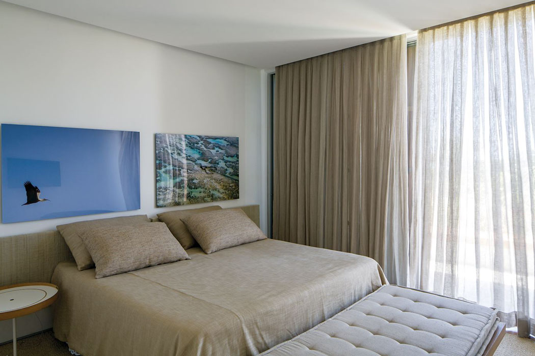 chambre lit double maison de plage neuve