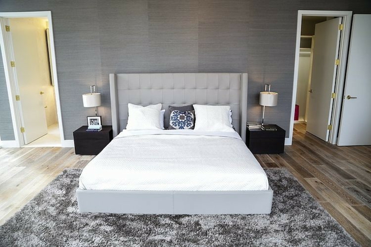 chambre moderne et contemporaine en gris