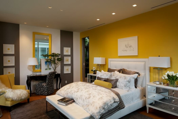 chambre déco design jaune