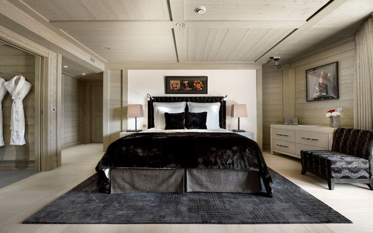 Une autre des chambres en blanc et noir chambre luxueuse chalet de ski baltoro