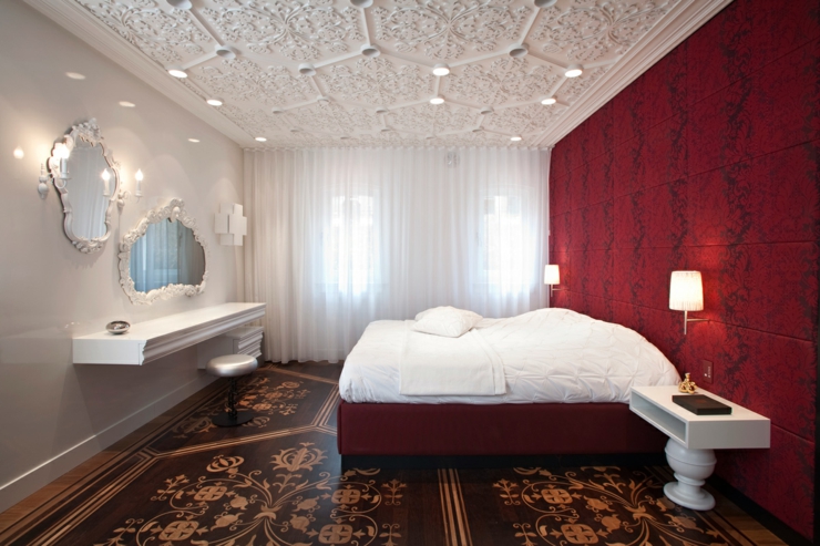 Chambre des propriétaires de la résidence de haut standing chambre à coucher unique design marcel wanders