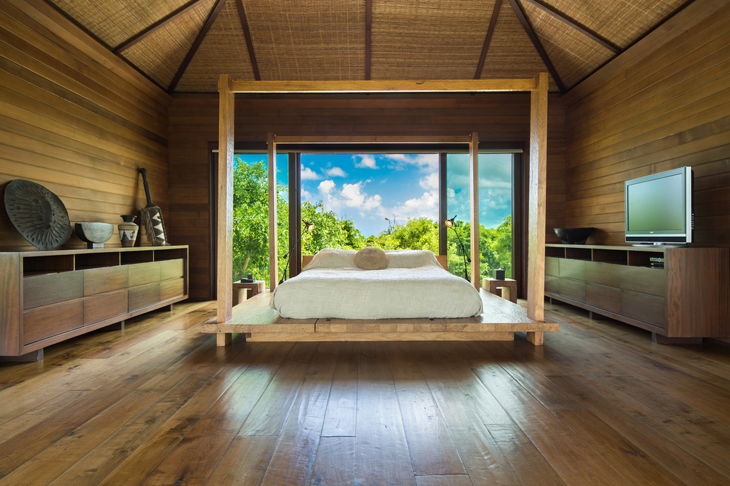 chambre en bois design décor minimaliste