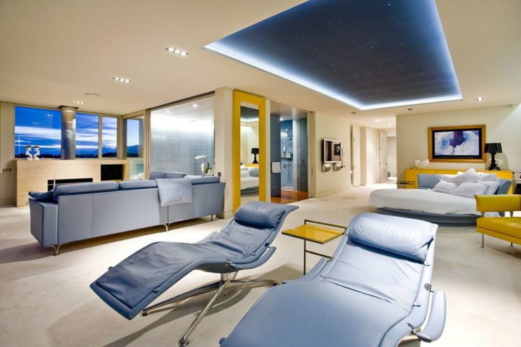 Chambre spacieuse du propriétaire avec son propre salon chambre luxe extrême prestige belle demeure