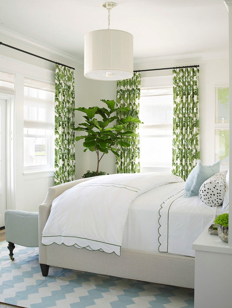 Chambre à coucher en blanc et vert chambre à coucher villa de vacances