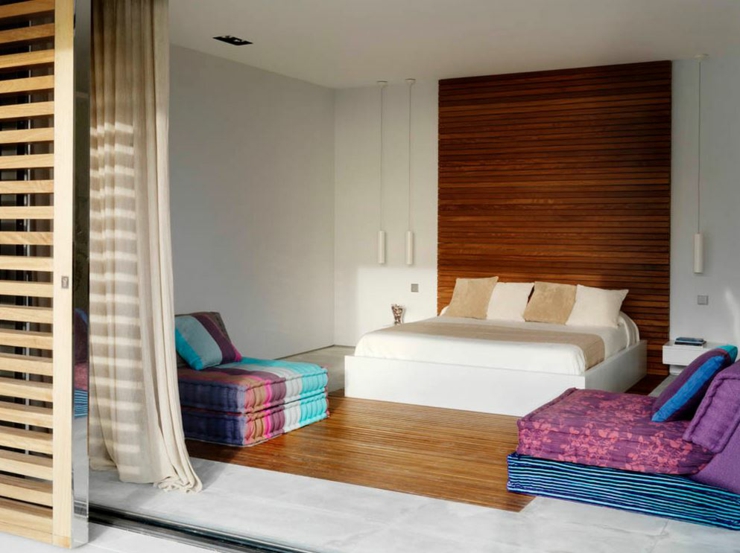 Chambre au design minimaliste avec vue sur la mer chambre ameublement minimaliste vue sur mer