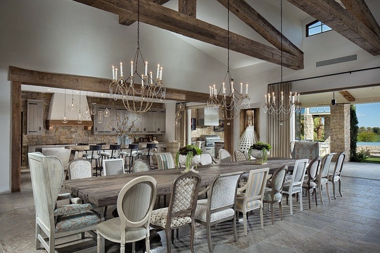 Séjour très classe de cette belle demeure californienne espace mobilier rustique luxe résidence secondaire
