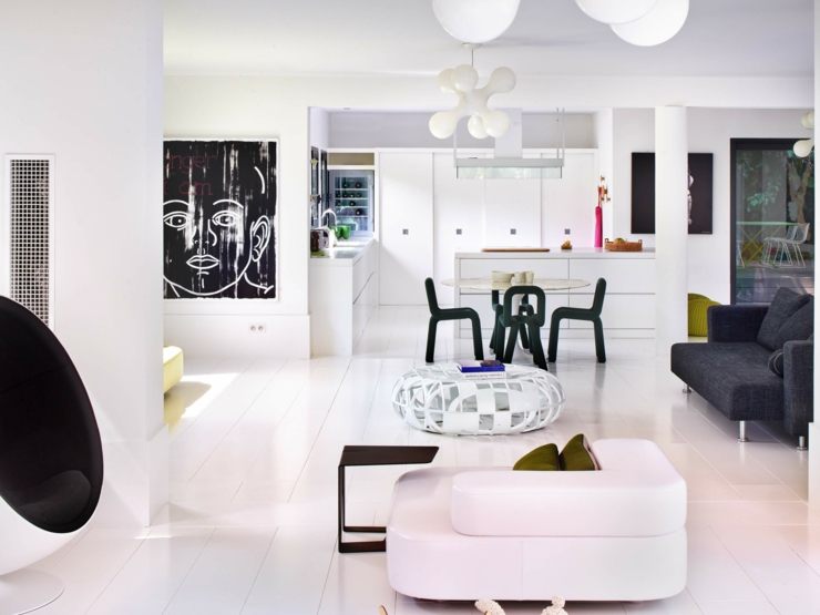 bel pièce de vie principale villa de luxe