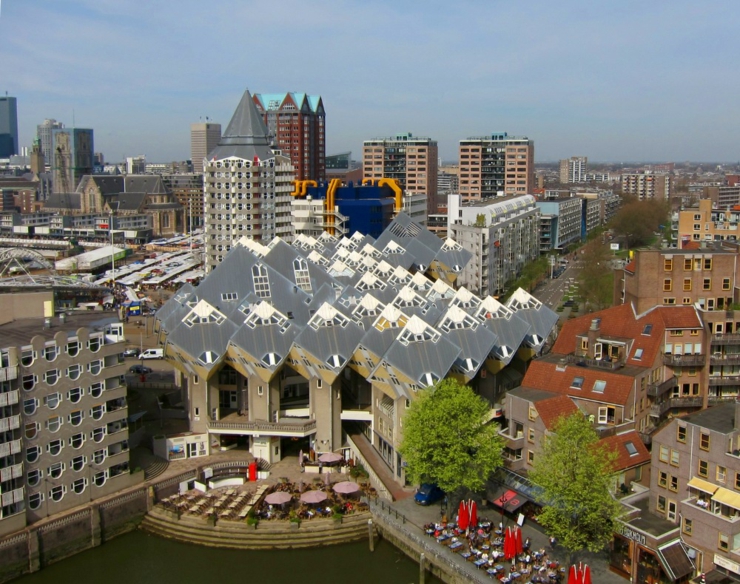 Le complexe de maison d’architecte à Rotterdam maison d'architecte cube houses rotterdam design