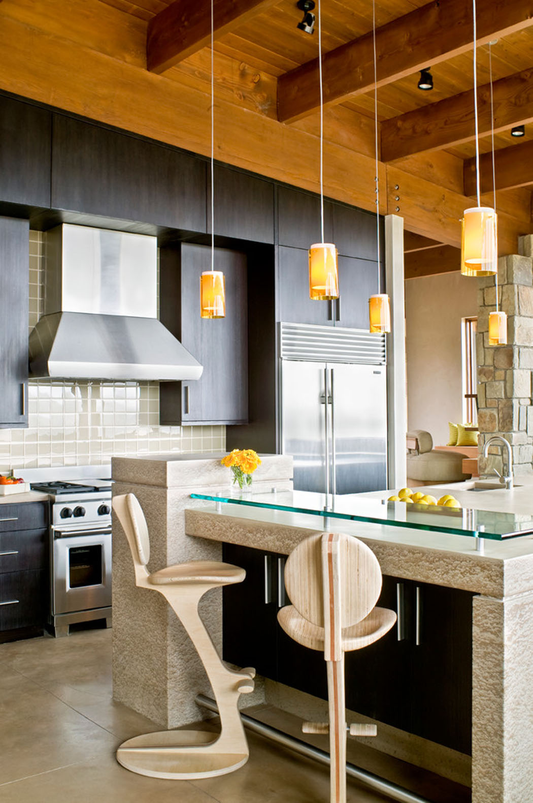 cuisine moderne rustique pierre