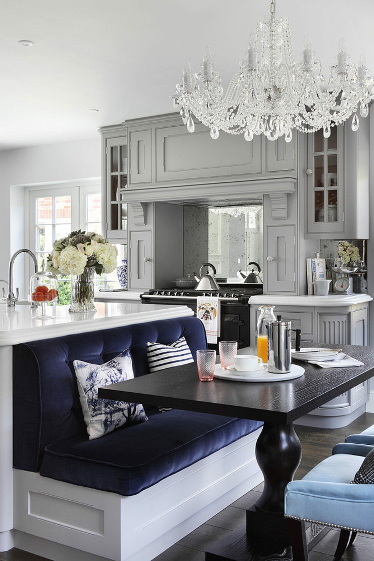 Cuisine et salle à manger accueillantes et très chic intérieur design maison british moderne