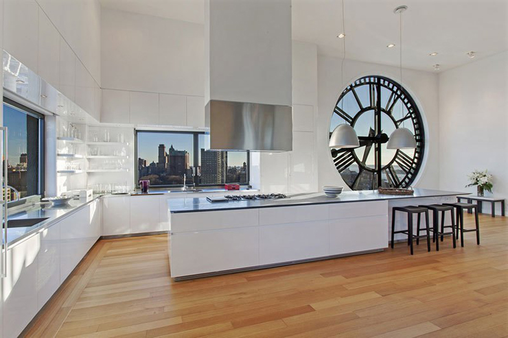 cuisine design luxe blanc et équipée