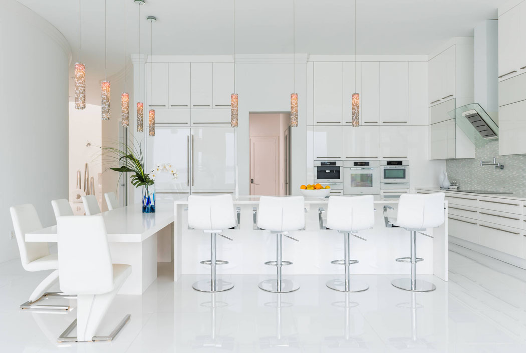 intérieur spacieux villa de luxe cuisine 