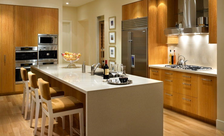 cuisine placards en bois massif moderne