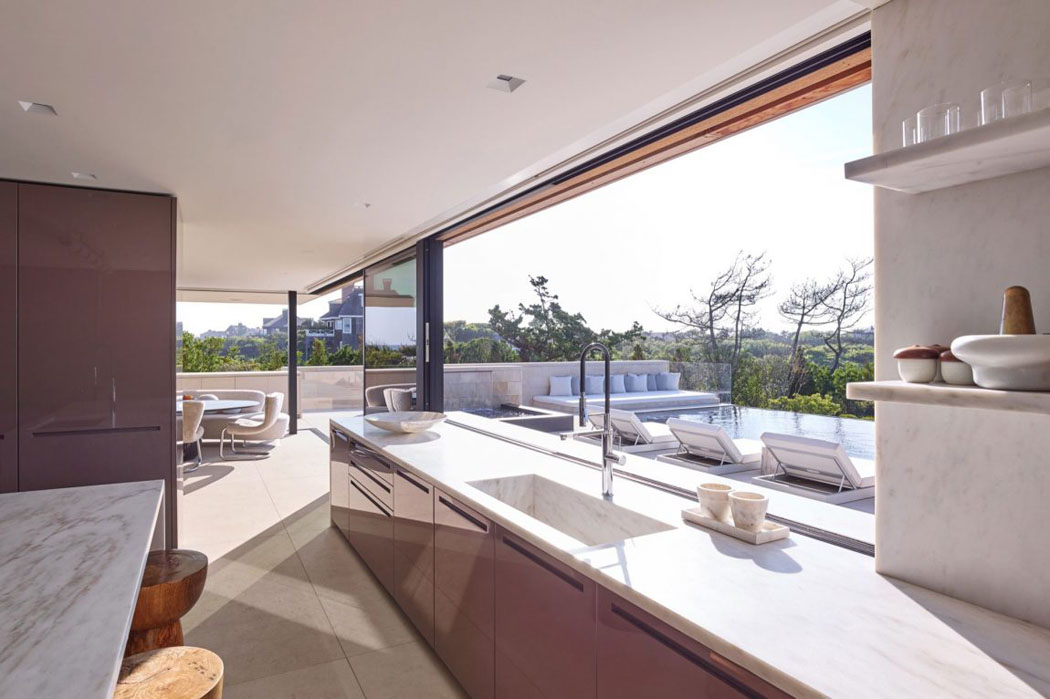 baies vitrées coulissantes maison de plage luxe