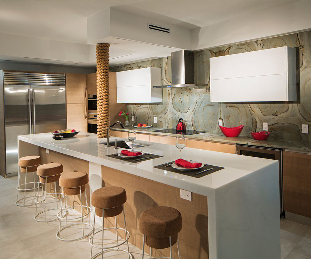 belle cuisine américaine appartement luxe