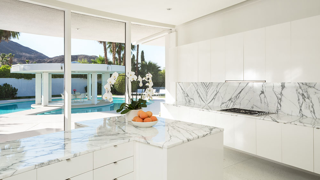 marbre blanc cuisine moderne belle demeure