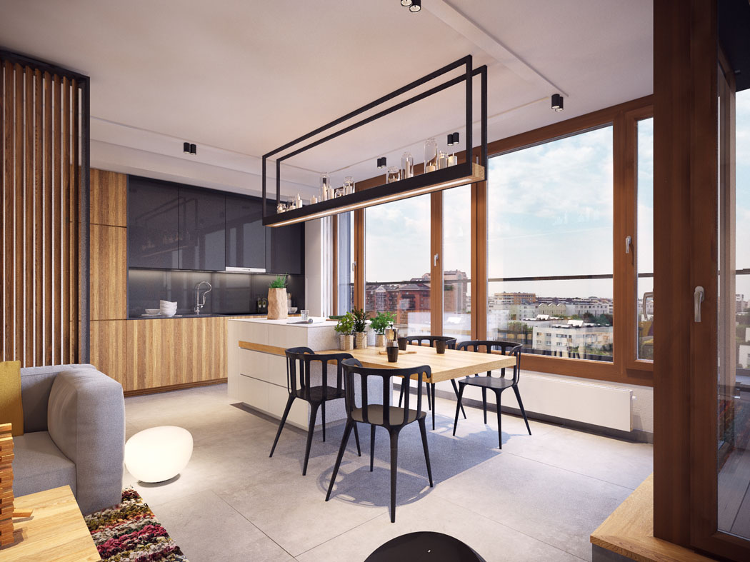 cuisine ouverte américaine appartement citadin