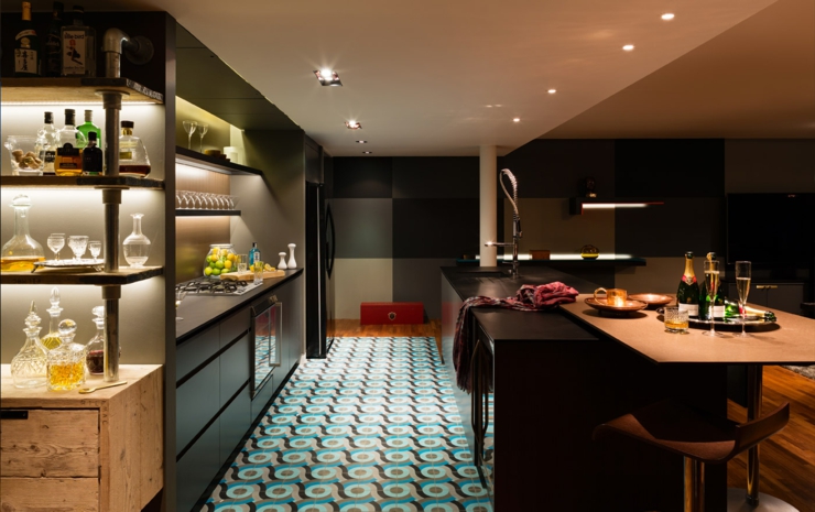 cuisine spacieuse ouverte américaine luxe