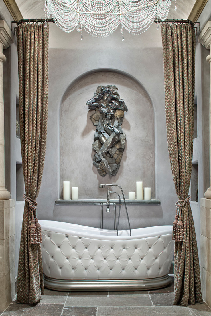 Baignoire capitonnée au design créatif et luxueux Baignoire au design luxe original