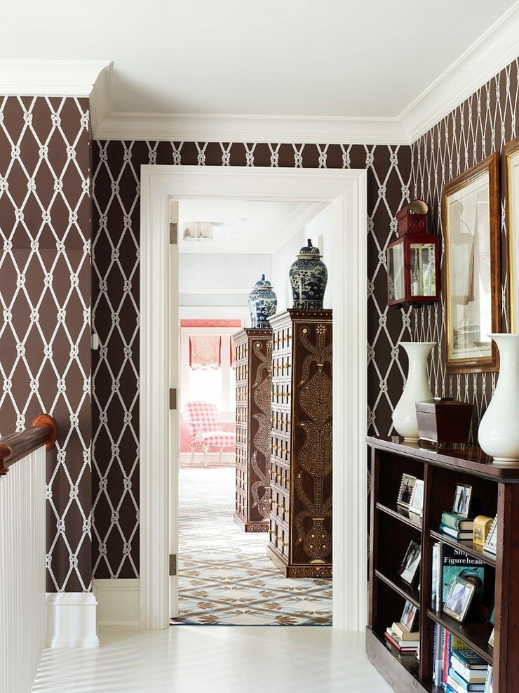 maison de vacances à la déco rustiqu rétro papier peint