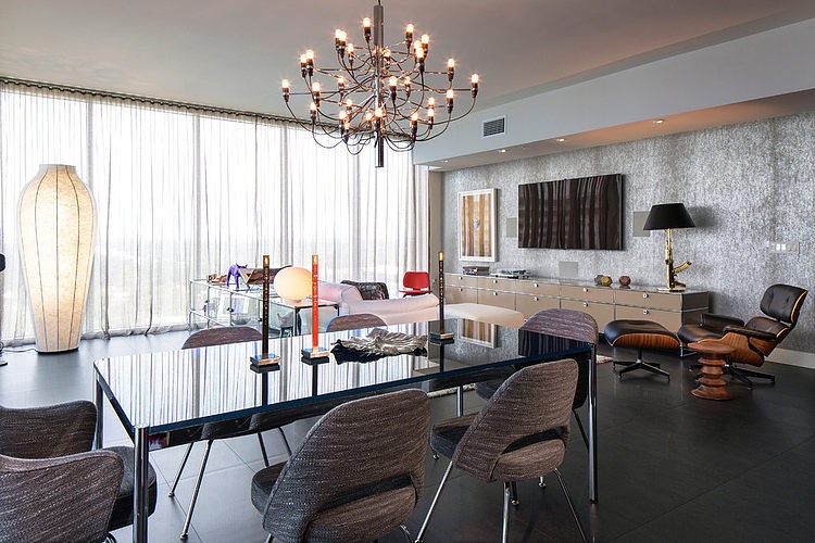 Séjour meublé dans un style contemporain séjour appartement design moderne contemporain
