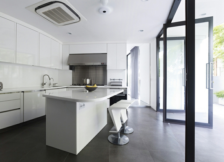 cuisine sophistiquée maison d'architecte luxueuse